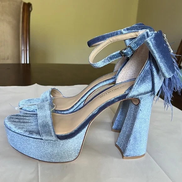 Antonio Melani Janie Velvet Platform Dress Sandals - Picture 6 of 12